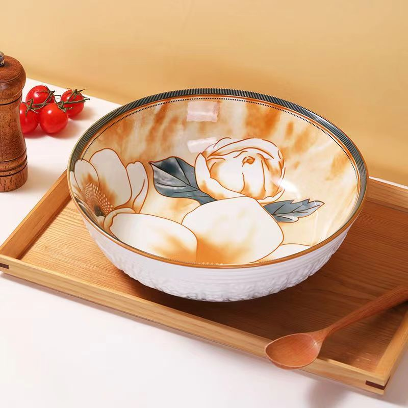 10英寸山茶花浮雕电子碗