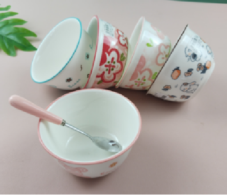 4.7佳乐碗S混发-粉色暴力熊、蓝色暴力熊、粉花、红花、小狗